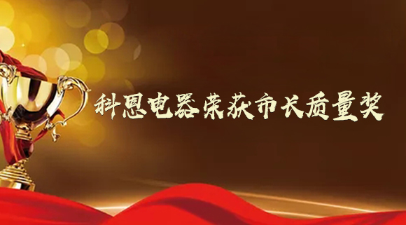 質量強市！十大品牌科恩電器榮獲“市長質量獎”！